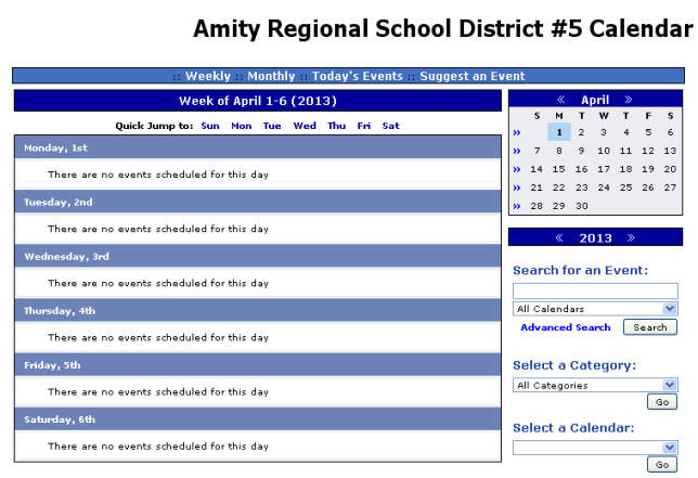 Amity High School Calendar 2025 2026