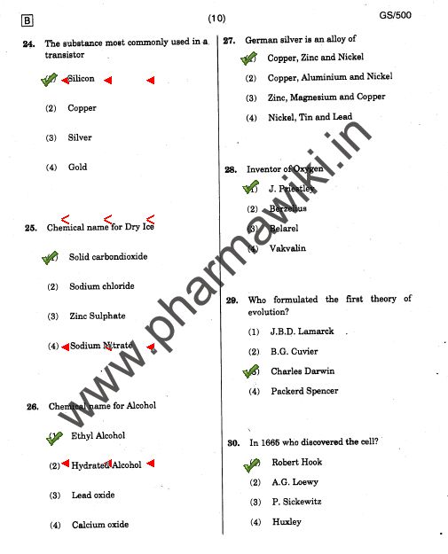 Drug Inspector Question Papers Pdf