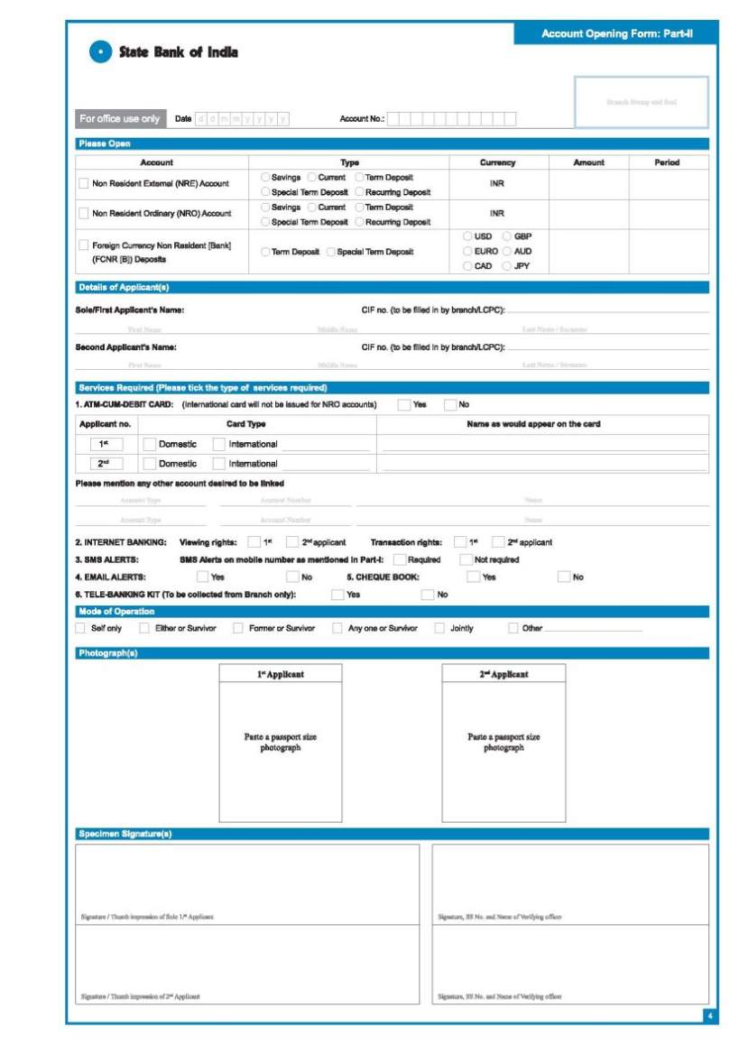 sbi account opening form pdf 2015