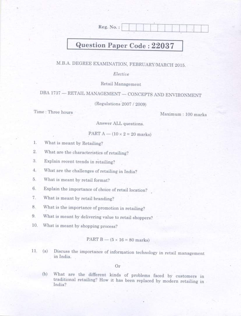 Applied operational research for management question paper