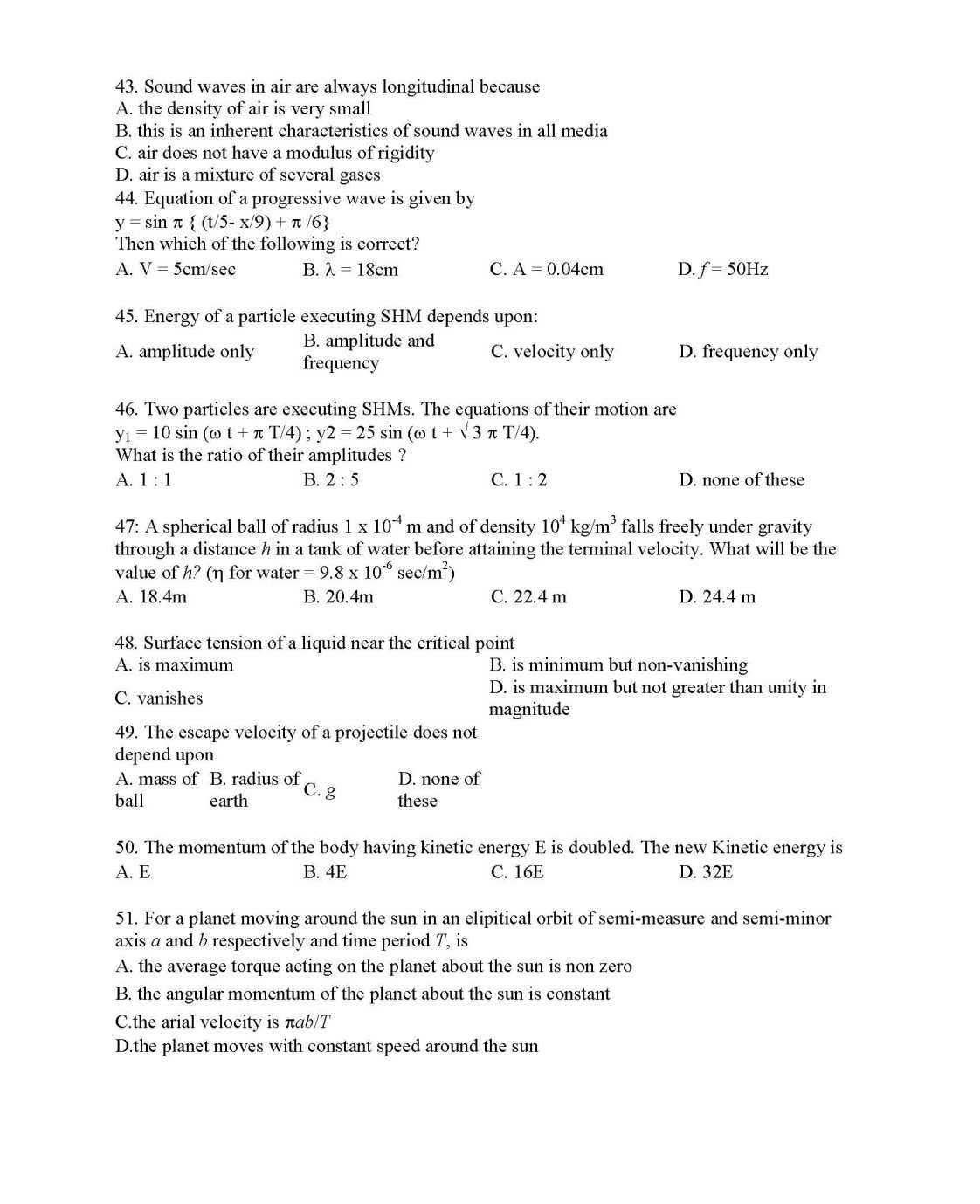 physics essay question