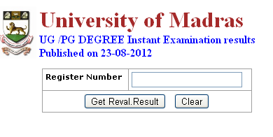 Madras Univ MBA Result