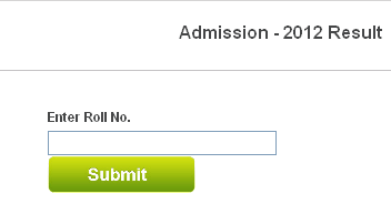 Allahabad University MA Entrance Exam Result page