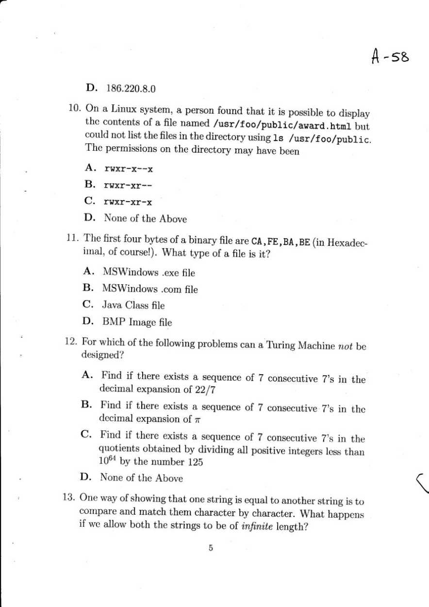 computer science phd entrance question paper