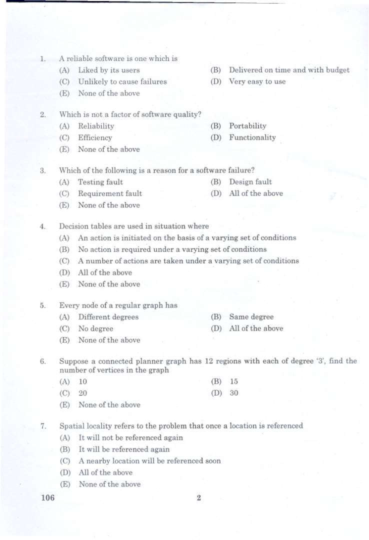 phd entrance exam model question paper for computer science