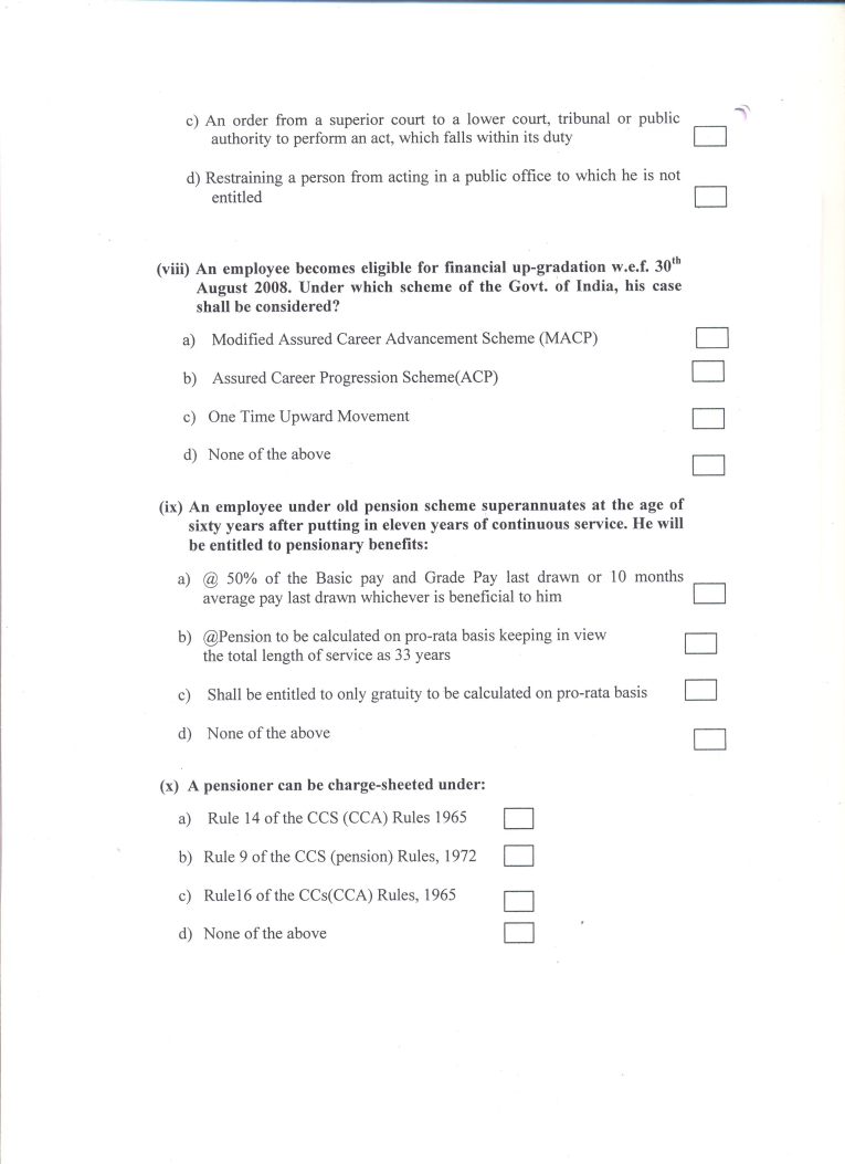 Previous Year Question Papers Of Deputy Registrar Officer Of