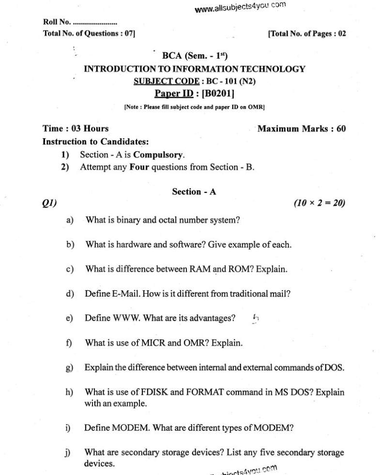 operation research question paper bca