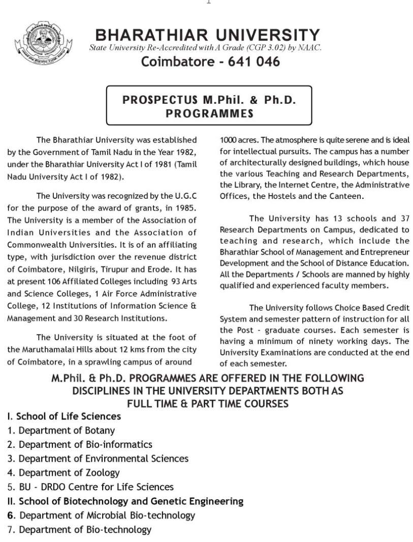 phd synopsis format bharathiar university