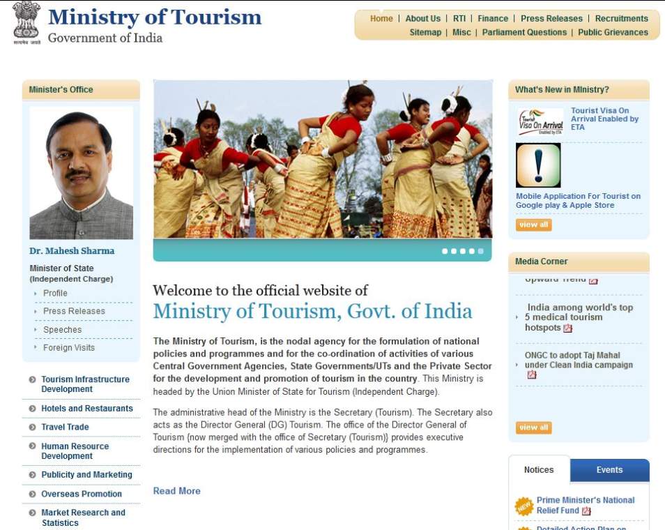 tourism board jobs in india