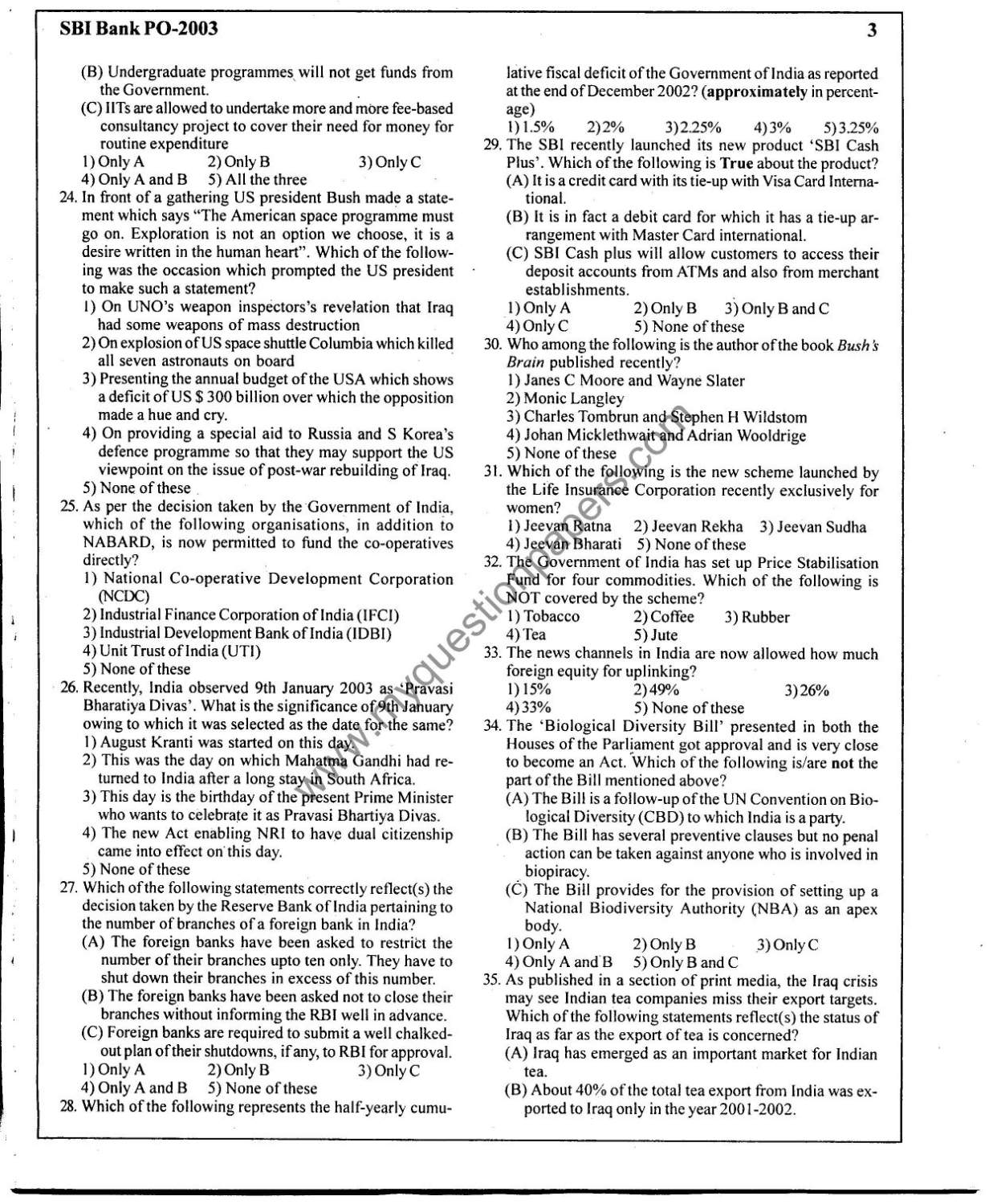 Probationary Officer Question Paper - 2022 2023 Student Forum