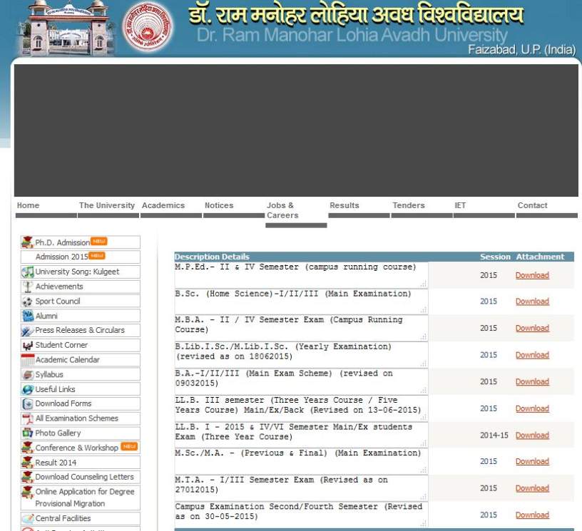 Avadh University Time Table Bsc - 2023 2024 Student Forum