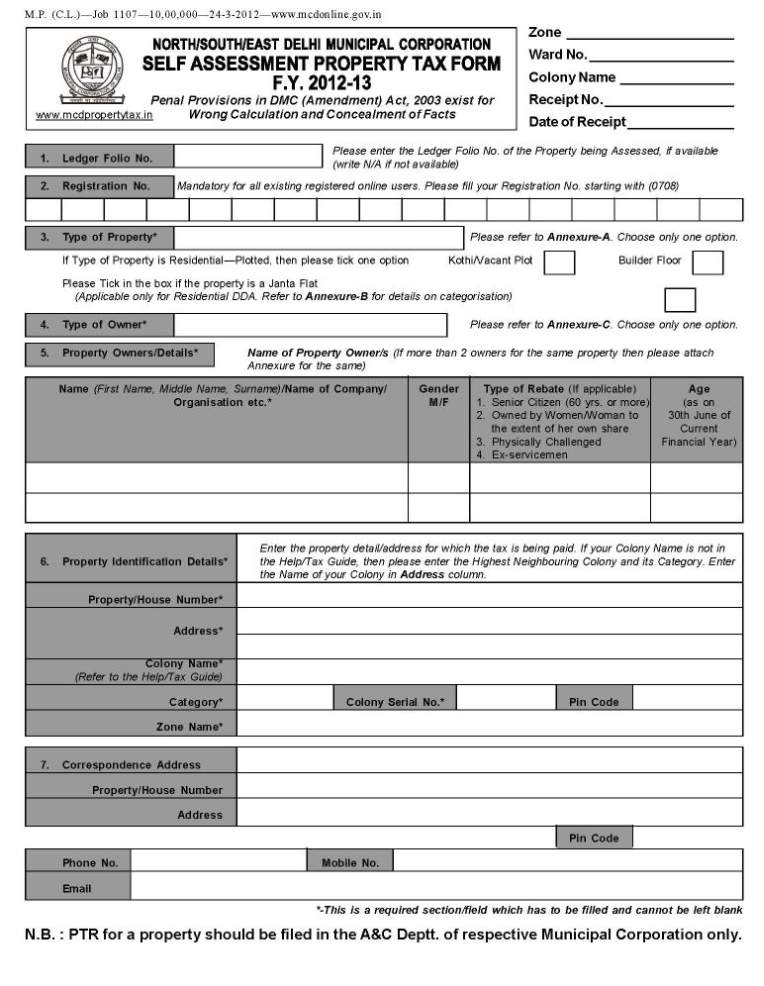 Property Assessment Form Sample Forms - vrogue.co