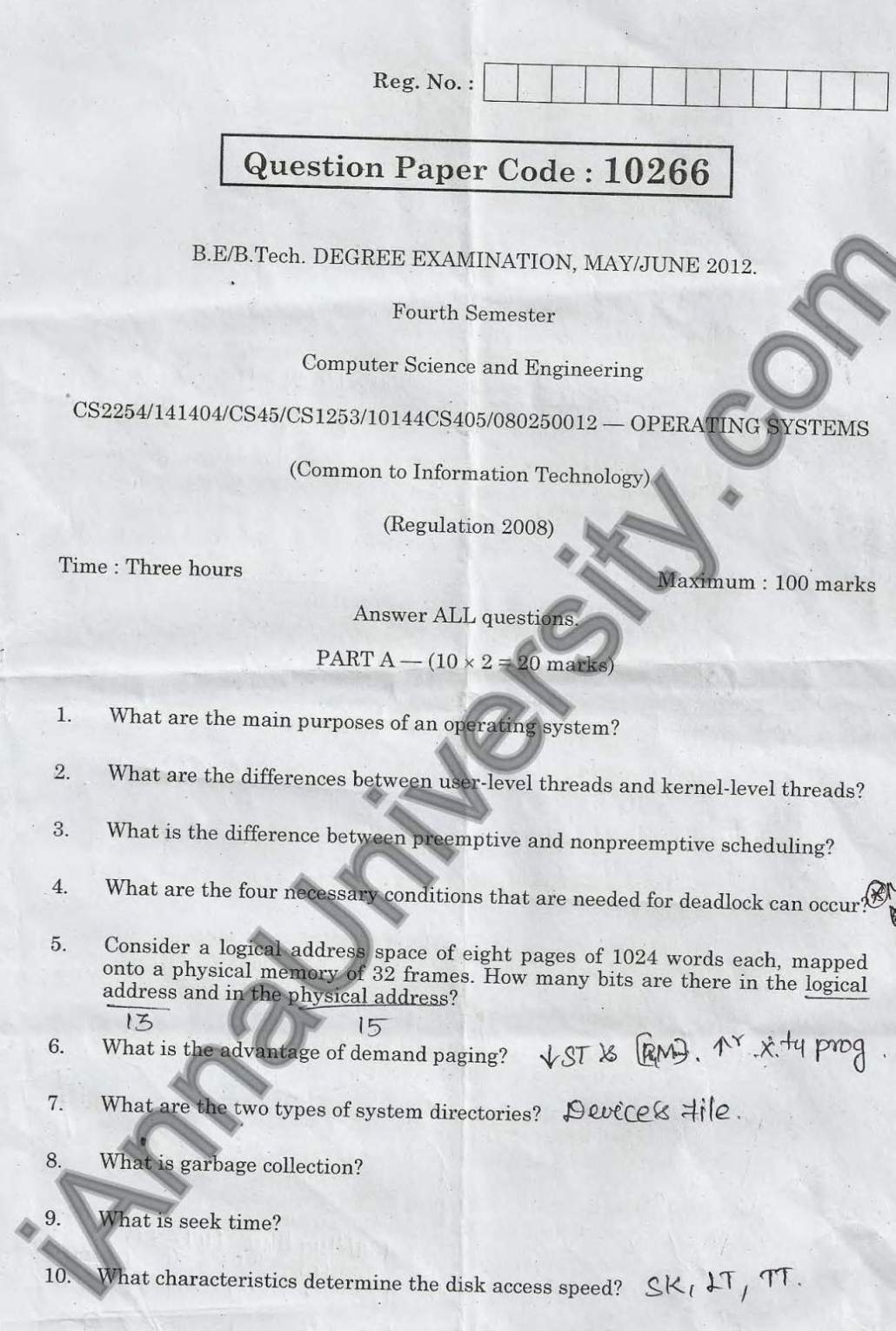 phd written exam papers anna university