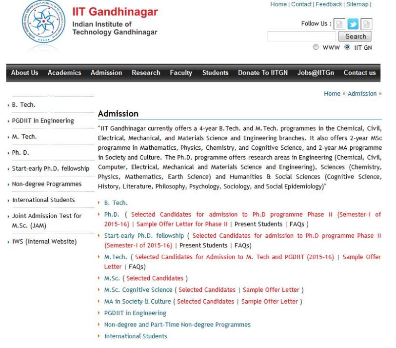 IIT-Gandhinagar invites applications for masters in cognitive science,  society and culture programmes