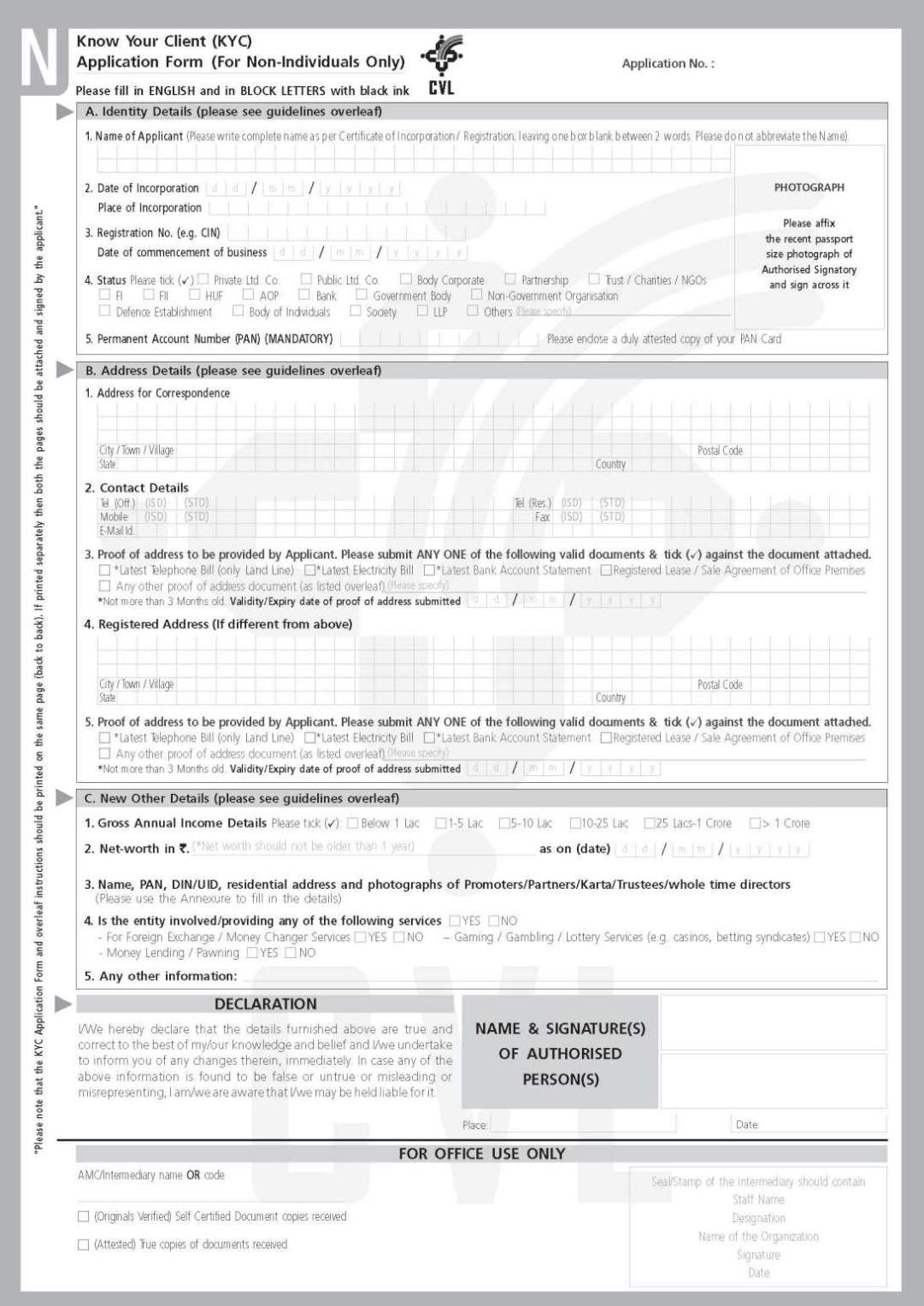 Bank of Baroda KYC Form For Company 2023 2024 Student Forum