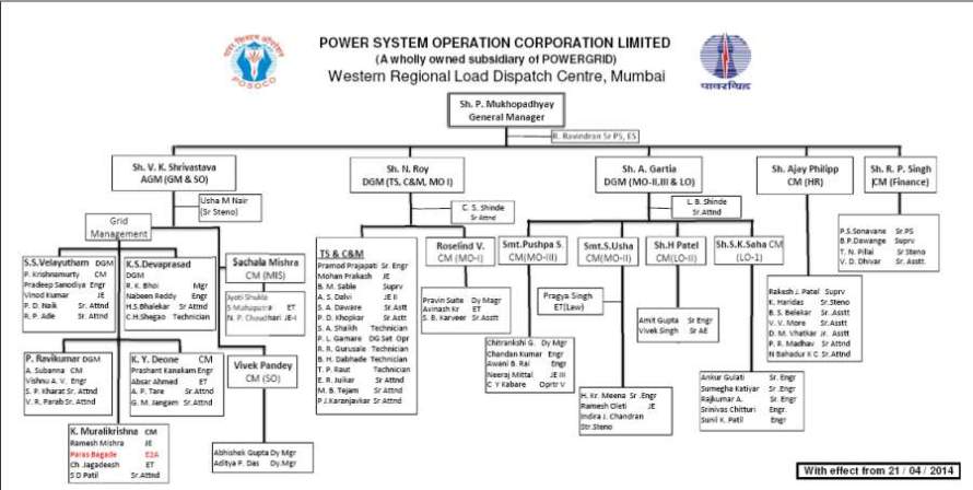 Power Grid Organisation Chart