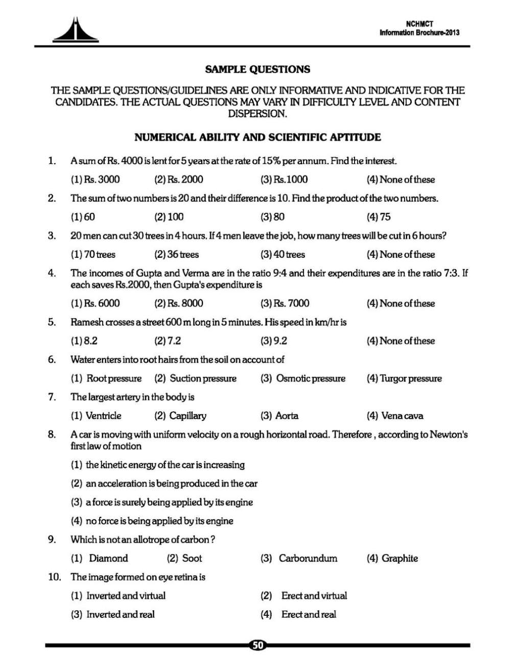 previous-year-question-papers-of-nchmct-jee-2023-2024-student-forum