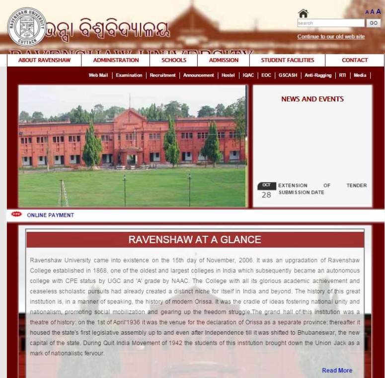 Website Ravenshaw University 2022 2023 Student Forum
