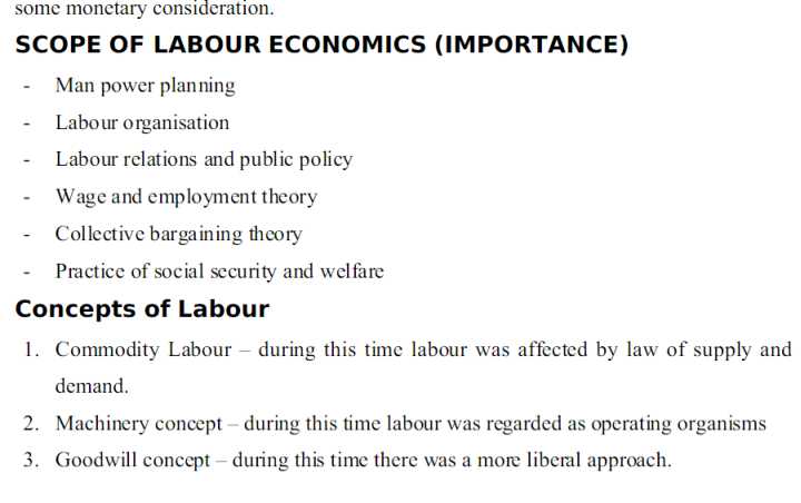 economics of labour thesis