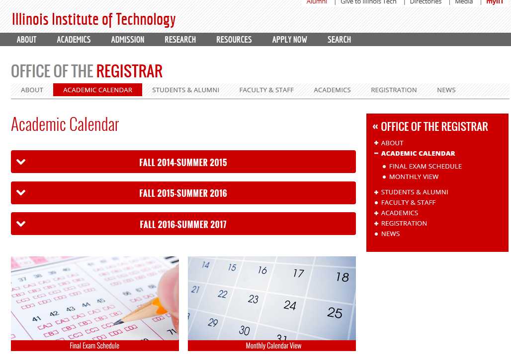 My IIT Calendar 2023 2024 Student Forum