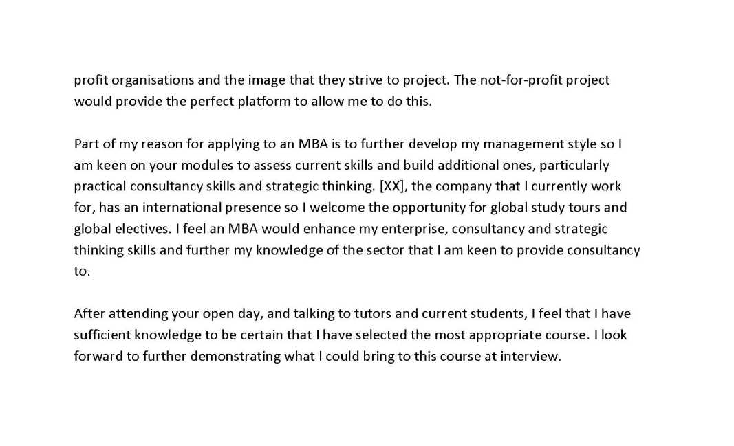 personal statements in mba
