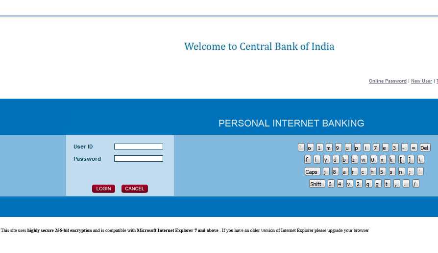 Central Bank of India Login Page - 2022 2023 Student Forum