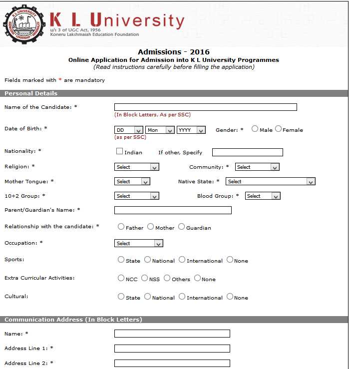 kl university phd online application