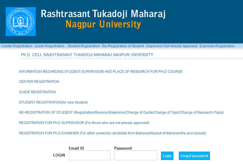 phd entrance exam 2023 nagpur university