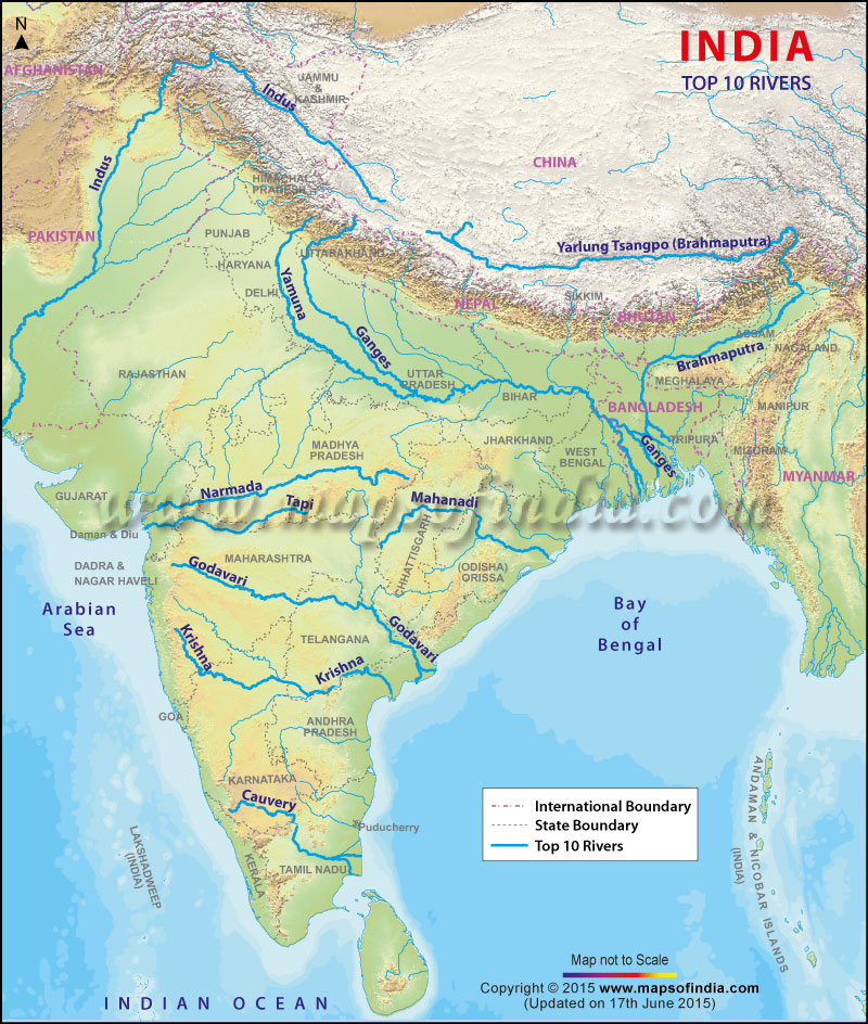 Rivers Map Of India - 2023 2024 Student Forum