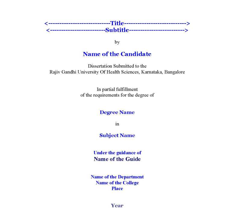 Rguhs thesis dissertation
