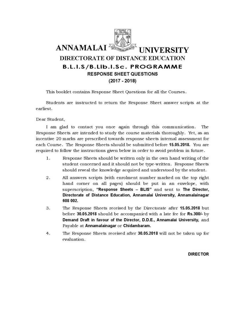 annamalai university assignment answers