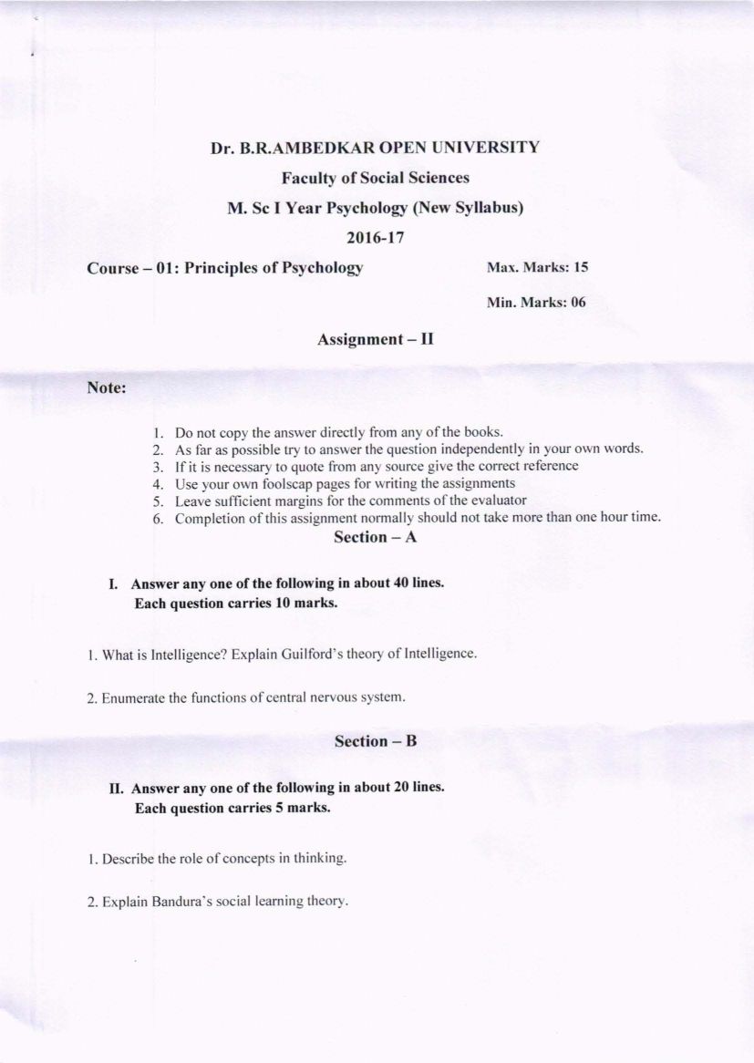 braou assignment first page pdf