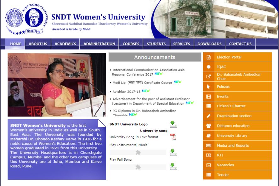 Sndt University Ac In 