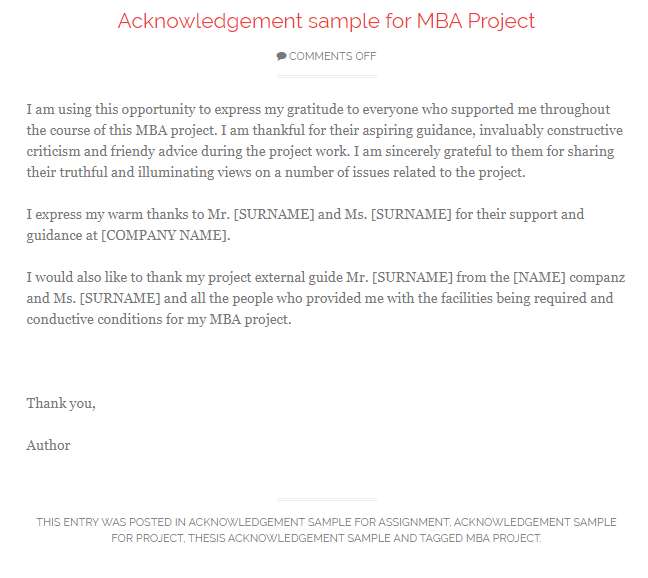 Assignment acknowledgement for group Acknowledgement Example