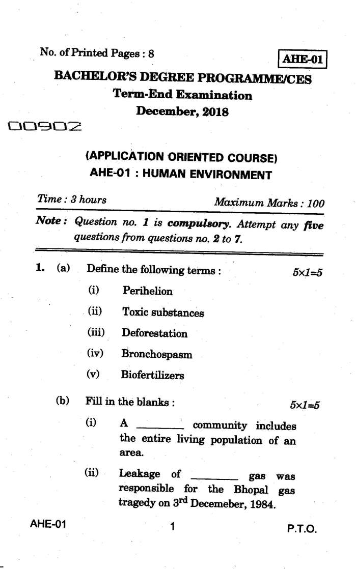 ahe 1 assignment question paper