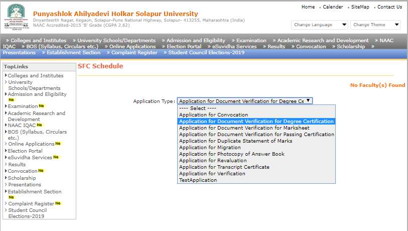 Solapur University Degree Certificate Form - 2019 2020 ...