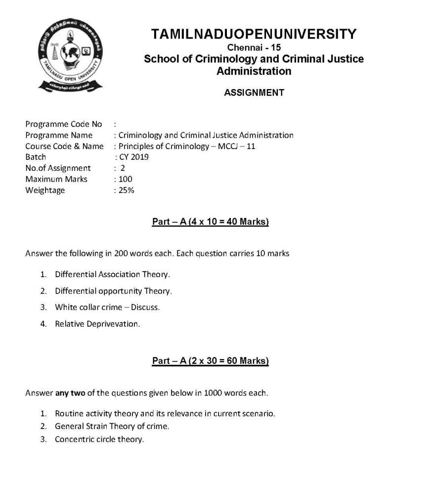 tnou assignment submission form